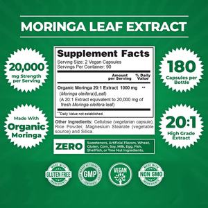 Extracto de Moringa en Cápsulas, Protege el Sistema Cardiovascular para Hombres y Mujeres, Gran Venta - Product Image 4