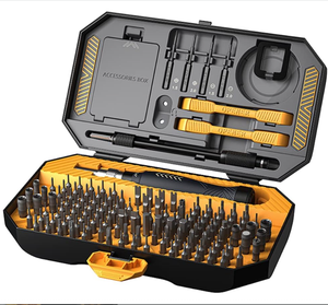 Juego de Destornilladores Magnéticos de Precisión, Destornillador Hexagonal con Puntas CR-V para Reparación de Teléfonos Móviles, Tabletas y Computadoras Portátiles (Negro) - Product Image 1