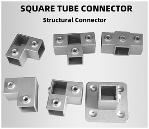 Raccordo per Tubi Quadri in Lega di Alluminio, Connettore Angolare a 90 Gradi a 3 Vie, Gomito con Uscita Laterale da 1 Pollice, Fusione 20mm 30x30mm - Product Image 5