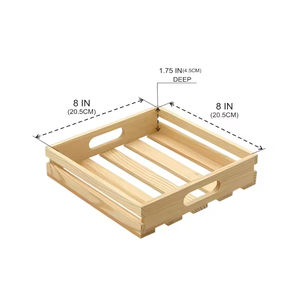 Vassoi Rettangolari in <span class=keywords><strong>Legno</strong></span> Massello Lucidato, Vuoti, per Artigianato, Contenitori, Pallet, <span class=keywords><strong>Cassette</strong></span>, con Manici, Fai da Te, Decorazioni, Eco-Friendly - Product Image 4
