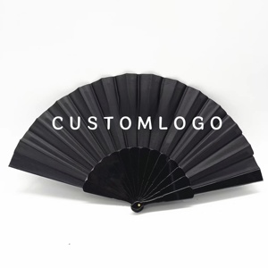 Éventail pliant en plastique de 23 cm pour fête et festival, avec logo personnalisé imprimé - Product Image 1