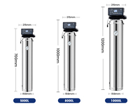 Purificateur d'eau par ultrafiltration avec contrôle de rinçage facile et manomètre pour l'utilisation domestique au point d'entrée de la ligne d'eau