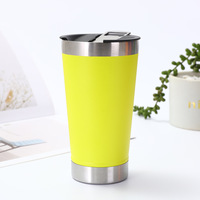 Termos baja tahan karat terlaris 600ml dengan pembuka botol bawaan cangkir bir & kopi mobil kustom untuk pesta