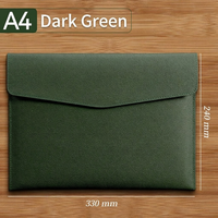 Carpeta de Documentos A4 Minimalista de Cuero al por Mayor, Bolsa Impermeable con Cierre a Presión, Impresión de Logotipo, Almacenamiento para Oficina y Negocios, Bolsa para Portátil