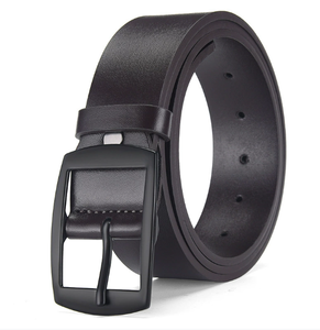 เข็มขัดหนัง PU สำหรับผู้ชายแบบคลาสสิกสีดำแบบปรับได้พร้อมหัวเข็มขัดแบบกลัด - Product Image 6