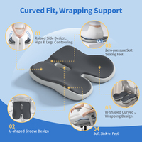 Coussin de siège pour chaises de bureau - Soulagement des douleurs au coccyx - Soulagement de la pression sur les fesses et de la sciatique - Pour le gaming, les fauteuils roulants