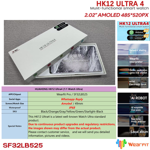 Montre connectée Amoled HK12 Ultra 4, Reloj Inteligente pour hommes et femmes, ChatGPT Gen4 Gen2 Gen <span class=keywords><strong>2</strong></span> 4 HK11 Ultra3 Ultra 3 Smartwatch - Product Image 4