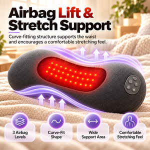 Coussin de massage à lumière rouge, chauffage sans fil, compression d'air, ergonomique, pour la relaxation à domicile - Product Image 4