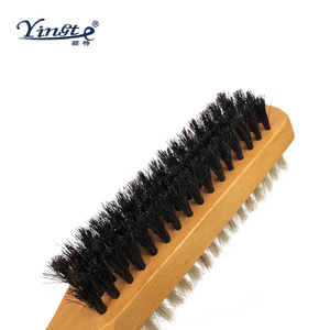 Yinste Double Sided Shoe <b>Brush</b> Pig Hair Wooden Handle Cleaning <b>Dusting</b> <b>Brush</b> - Product Image 3