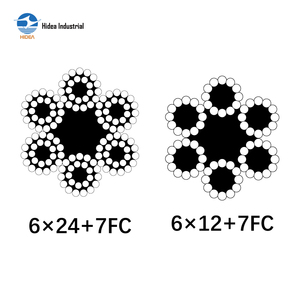 Câble métallique non galvanisé HIDEA, spécification fédérale RR-W-410, 6*24+7FC, 6*12+7FC, électrogalvanisé, amélioré pour l'industrie de l'acier et des charrues - Product Image 3