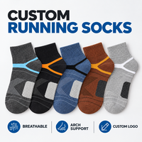 Chaussettes de course personnalisées avec soutien de la voûte plantaire, respirantes et amorties, pour l'entraînement sportif et le jogging – Fournisseur OEM en gros