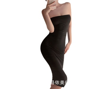 Lencería sexy para mujer, con tiras, falda larga reveladora con caderas expuestas, apasionante y seductora, estilo puro y atractivo. - Product Image 2