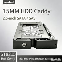Rack de disques durs SAS SATA 15 mm 2,5 pouces sans outils, plateau de boîtier mobile industriel pour un stockage fiable