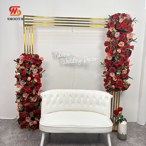 Coureur floral mixte artificiel lisse doux fait à la main mariage scène allée fleur décoration coureur de sol pour la saint-valentin - Product Image 2