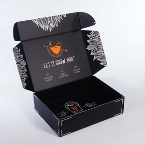 Cajas de Cartón Corrugado Reciclables con Impresión Personalizada en Negro Mate, Forma de Avión, Impresión a Todo Color y Forro de Esponja - Product Image 1