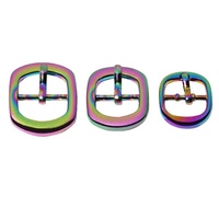 Vente en gros de diverses pièces métalliques pour chaussures, clips de décoration, accessoires pour sacs, boucles à rouleaux métalliques arc-en-ciel pour la quincaillerie de portefeuilles
