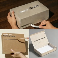 Boîte en carton ondulé recyclable personnalisée avec logo d'usine, pliable, pour expédition, avec fermeture automatique à rabat