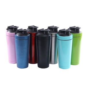 Botella de agua de acero inoxidable para gimnasio, agitador personalizado de Metal con bola mezcladora de proteínas - Product Image 4