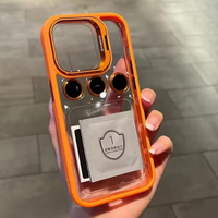 Coque de téléphone NJCASE de luxe avec béquille pour appareil photo, transparente, magnétique, avec support d'objectif pour iPhone 18 17 Pro 16 15 14