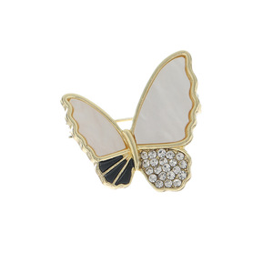 Butterfly Brooch Zinc Alloy Rhinestone Inlay Unisex Gift Accessory - Product Image 5
