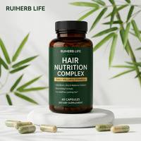 Capsules de nutriments à base de plantes OEM pour usage quotidien adulte, renforcent les follicules pileux, soulagent les problèmes de chute de cheveux, capsules de complexe nutritif capillaire