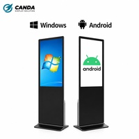 Écran tactile LCD Android 4K de 32, 43, 49, 55, 65, 75, 85 pouces, affichage numérique, kiosque publicitaire, kiosques verticaux sur pied