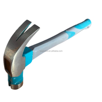 Marteau à griffes avec surface polie et revêtement bleu antidérapant, tête en dôme, personnalisable OEM/ODM