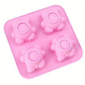 Molde de silicona ecológico de 4 agujeros con forma de bicicleta de dibujos animados, hecho a mano, reutilizable, para velas, repostería, jabón, herramienta DIY, OEM/ODM - Product Image 3