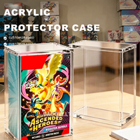 Estuche Protector de Acrílico 100% Virgen para Exhibición de Cartas Coleccionables PTCG, Listo para Exhibición en Estante (FBA)