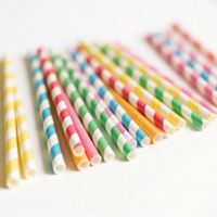Pailles à boire écologiques compostables en canne à sucre, biodégradables, 6 mm, 12 mm, emballage individuel, sans PLA