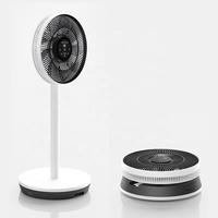 Ventilador de batería de 7200 mAh de pie recargable plegable oscilante de verano con control remoto para dormitorio Oficina hogar