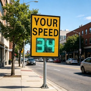 Panneau radar de vitesse réfléchissant extérieur, détecteur de vitesse LED étanche, panneau de signalisation de vitesse radar VOTRE VITESSE - Product Image 1