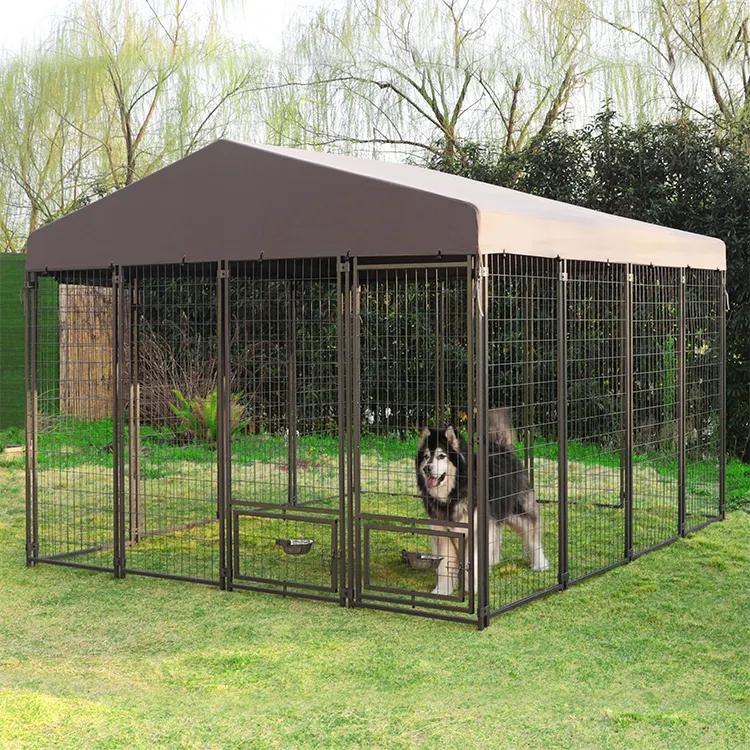 Casa de mascotas de varios tamaños de alta calidad, perrera grande y fuerte para perros al aire libre, 6x10x6