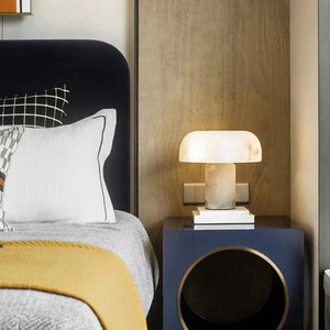 Lampada da Comodino di Lusso Moderna con <span class=keywords><strong>Base</strong></span> in Marmo Lucidato Impermeabile per Camera da Letto e Ville - Product Image 4