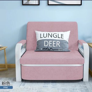 Sofá Cama Plegable Moderno de Madera, Tres Plazas, con Tapizado de Algodón Suave, para Sala de Estar, Hotel, Dormitorio, Diván Multifuncional - Product Image 1