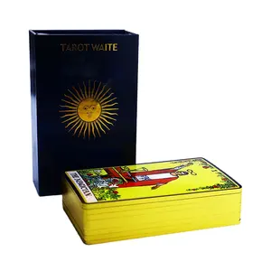 Acquista personalizzato all'ingrosso lamina d'oro Oracle Tarot Card OEM Tarot Deck Printing Oracle Cards