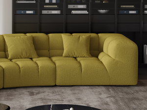 Canapé d'angle modulaire en polaire Teddy, style italien minimaliste, personnalisable, avec module de charge sans fil, pour le mobilier de salon - Product Image 6