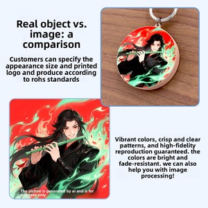 Porte-clés en plastique personnalisé à 1 bouton avec effets sonores, <span class=keywords><strong>blague</strong></span> pratique, cadeau promotionnel - Product Image 3
