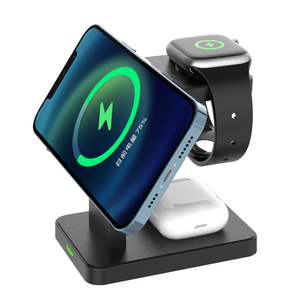 Support de charge rapide magnétique 3 en 1 Chargeur de téléphone sans fil pour <span class=keywords><strong>iphone</strong></span> apple Watch airpods - Product Image 2