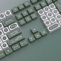 Lot de touches de clavier Cherry en gros, motif œil de chat, blanc et vert, double, pour clavier mécanique