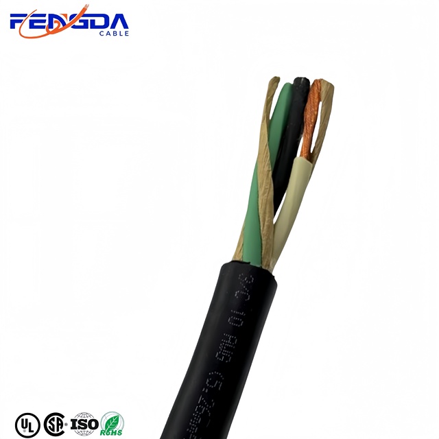 Fengda Flexible Portable Cord 14/2 12/3 10/4 Rubber Copper Cable SOOW Cable Insulated Flexible Rubber