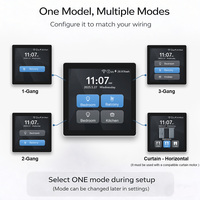Interruptor de Luz Inteligente Táctil de Pantalla Completa L10 Tuya Wifi Zigbee Wif Mesh, Interruptor de Luz de 1/2/3/4 Vías, Control por Voz con Alexa y Google