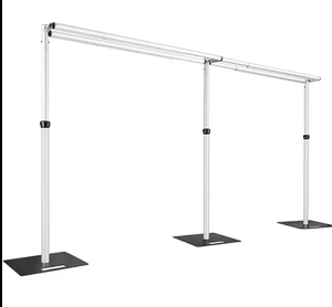 ESI-خلفية أنبوبي مغلف مع لوحة قاعدة أنبوب قابل للتعديل وآلية تغليف دائرية مظلة للمناسبات حفلات الزفاف منفذ المصنع - Product Image 4