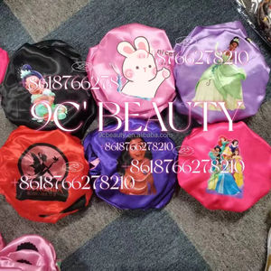 Bonnets pour enfants avec des personnages de dessins animés populaires, vente en gros, bonnets personnalisés pour bébés filles, en soie - Product Image 5