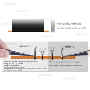 合成头发手工制作韩国 PBT 纤维哑光全卷长发接发定制徽标标签纯素天然柔软无残忍混合 - Product Image 3