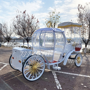 Carruaje de Caballos Eléctrico de 4 Ruedas para Bodas, Modelo Princesa Real, Estilo Cenicienta Calabaza, Venta Directa de Fábrica 2026 - Product Image 4