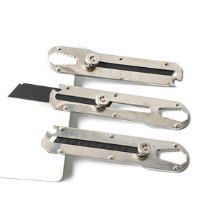 Couteau utilitaire multifonctionnel en acier inoxydable à lame large de 18 mm, qualité industrielle, porte-couteau à papier - Product Image 2