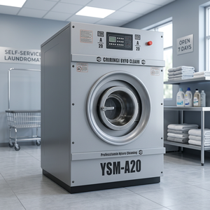 Laveuse-essoreuse commerciale entièrement automatique 20 kg, machine à laver industrielle électrique à eau chaude pour hôtels et usines - Product Image 3