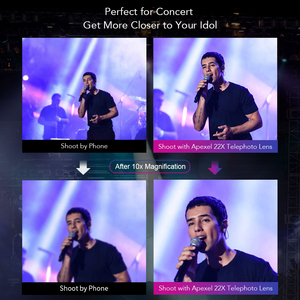 Accesorios para teléfono Apexel Teleobjetivo <span class=keywords><strong>4</strong></span> en <span class=keywords><strong>1</strong></span> para Smartphone 22X Lentes de cámara teleobjetivo - Product Image 2