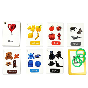 Cartes flash pour enfants imprimées en offset CMYK écologiques, carton épais 350g, <span class=keywords><strong>coins</strong></span> arrondis, cartes de cognition pour <span class=keywords><strong>les</strong></span> enfants de plus d'un an - Product Image 2